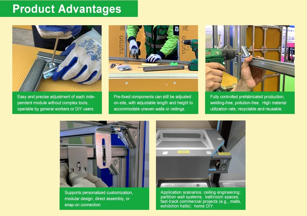 Image showcasing the advantages of a modular product with a focus on easy adjustment and usability.